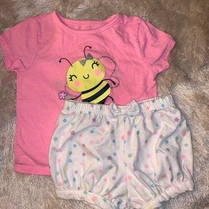 Girls toddler cute outfit with bee